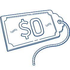A tag with $0 on it