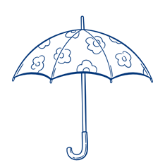 An open umbrella illustration