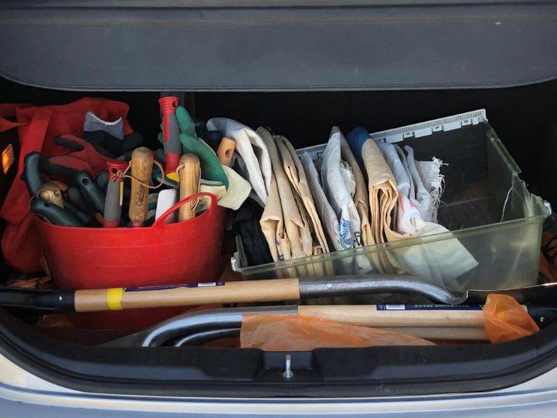 A trunk load full of tools