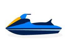 Illustration of jet ski for boat insurance