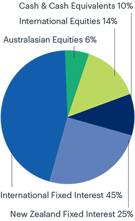 KiwiSaver Conservative Fund Pie Chart Illustration