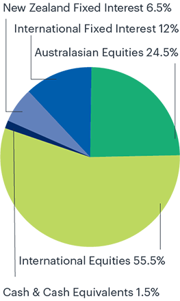 KiwiSaver Growth Fund Pie Chart Illustration