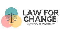 Law for Change University of Canterbury Logo
