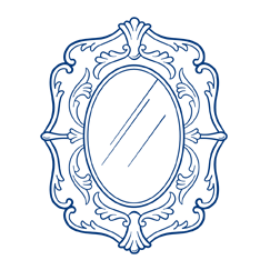 Mirror or frame illustration