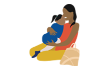 Icon of a mother holding her child