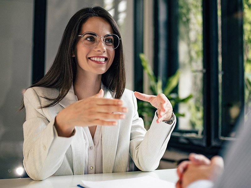Smiling investment expert