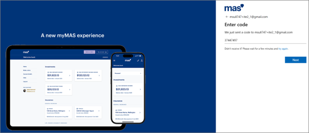 Step 3 - Enter the one time password