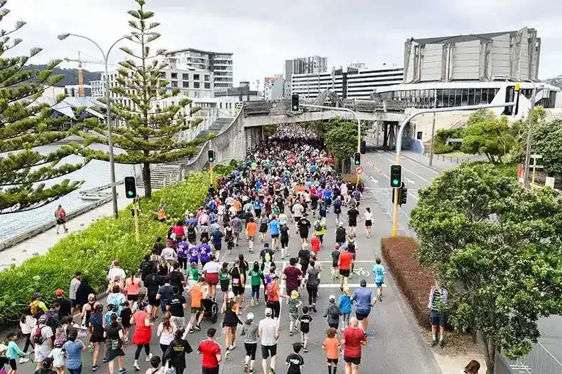 Thousands of people running in Wellington at the Brendan Foot Supersite RTB 2020