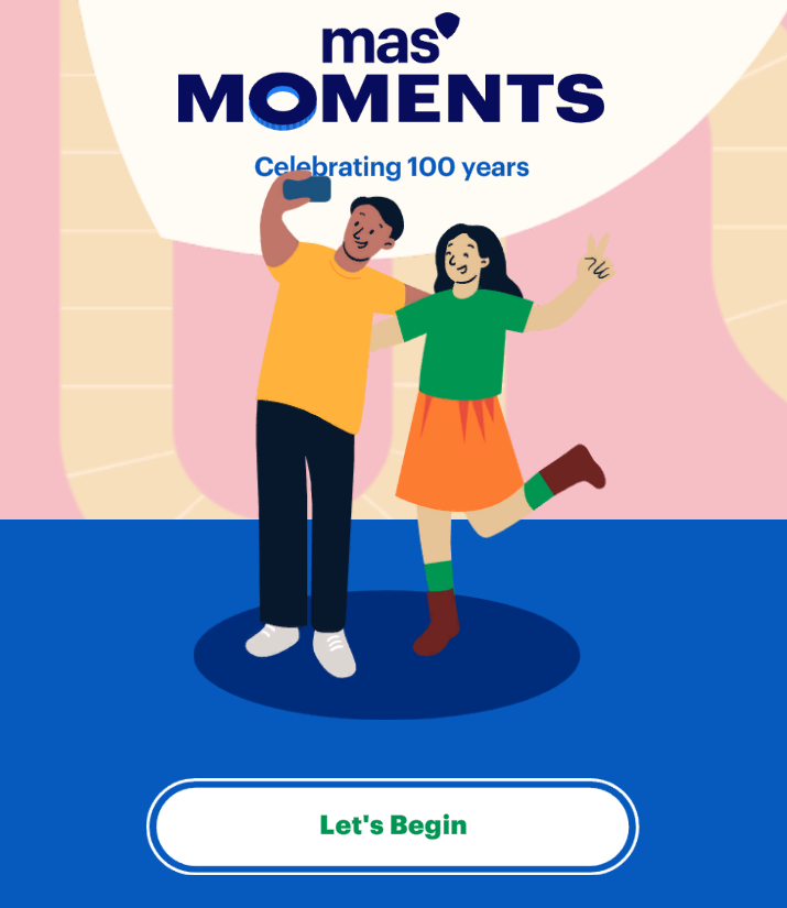 MAS Moments begin to play screen