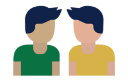 Icon of two people facing eachother