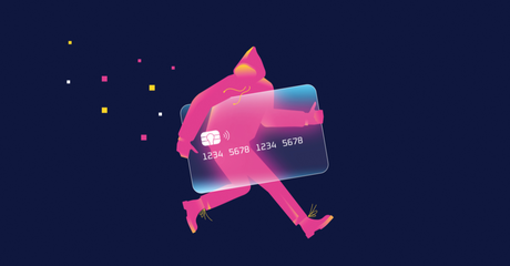 Hacker stealing payment card