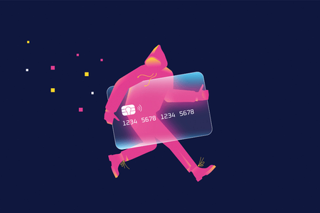 Hacker stealing payment card
