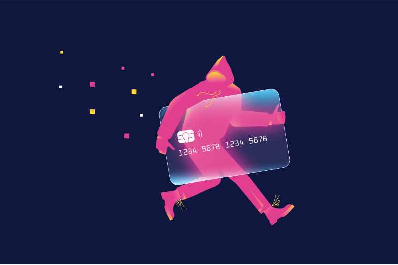 Scammer stealing a payment card