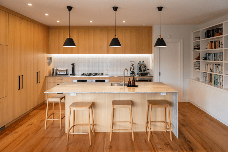 The renovated kitchen in their house.