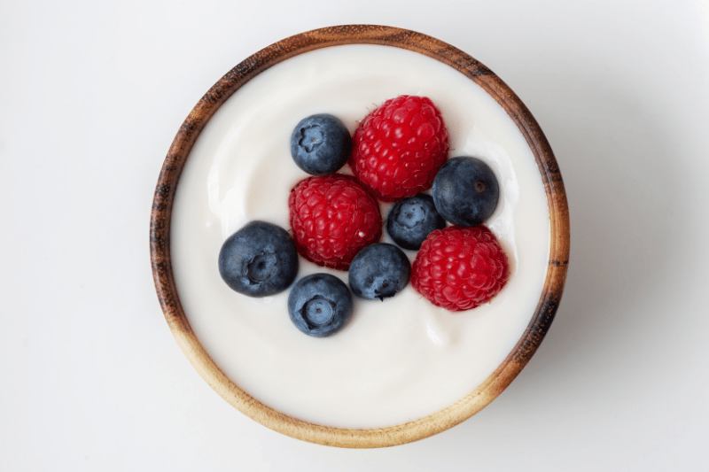 Berries and yogurt