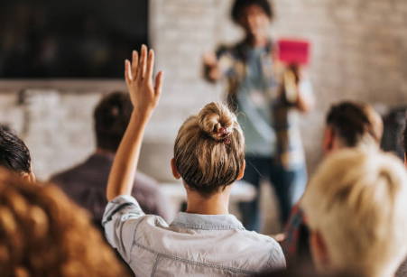 Hand up during a meeting