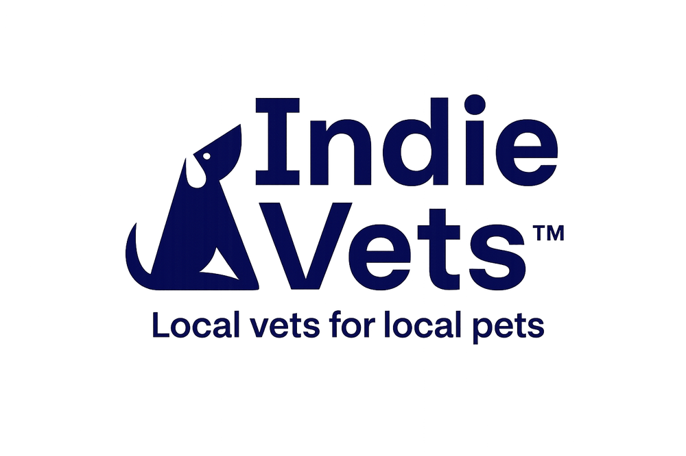 indie vets logo blue