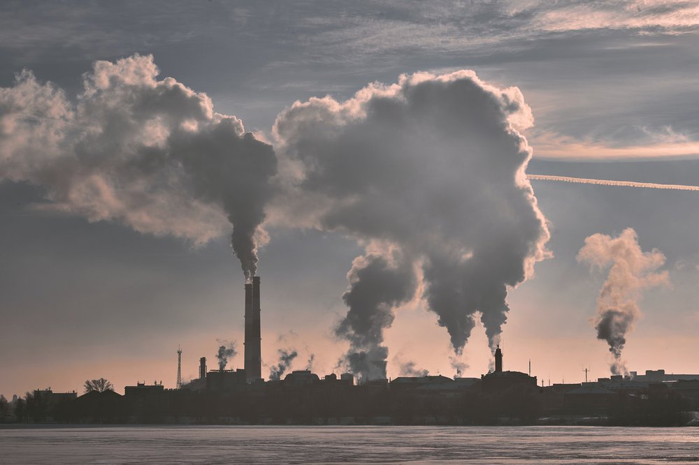 Photo of pollution or smog across a skyline