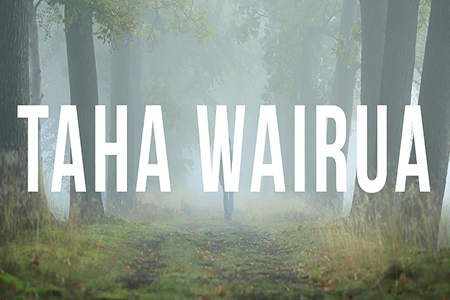 Taha Wairua written on a picture of a forest