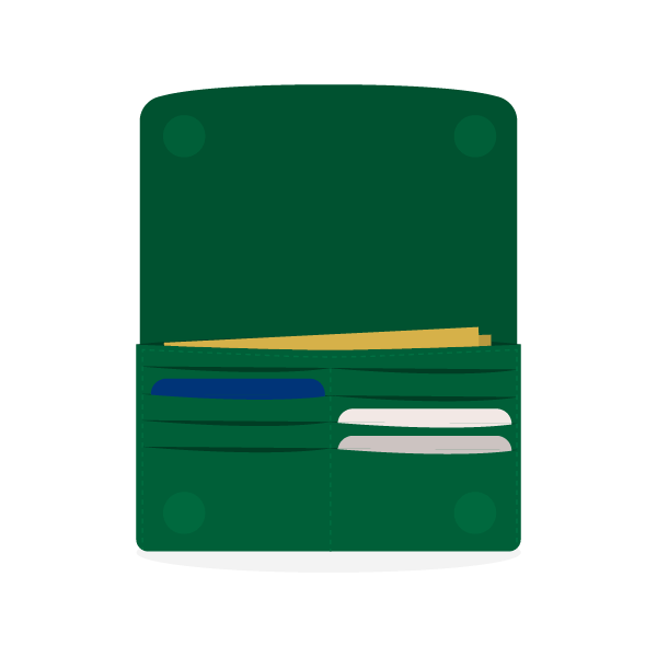 Illustration of an open wallet